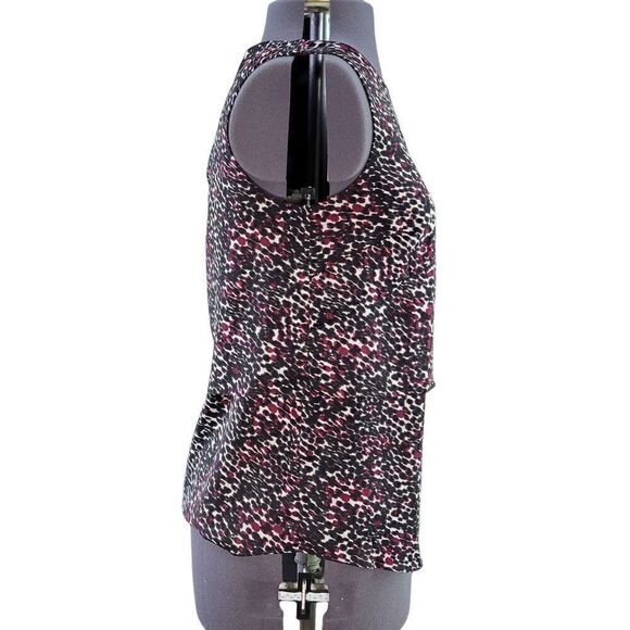 AnneāKleināPurpleĀ LeopardāPrintāSleevelessāBlouseāSzā10 - Picture 2 of 8